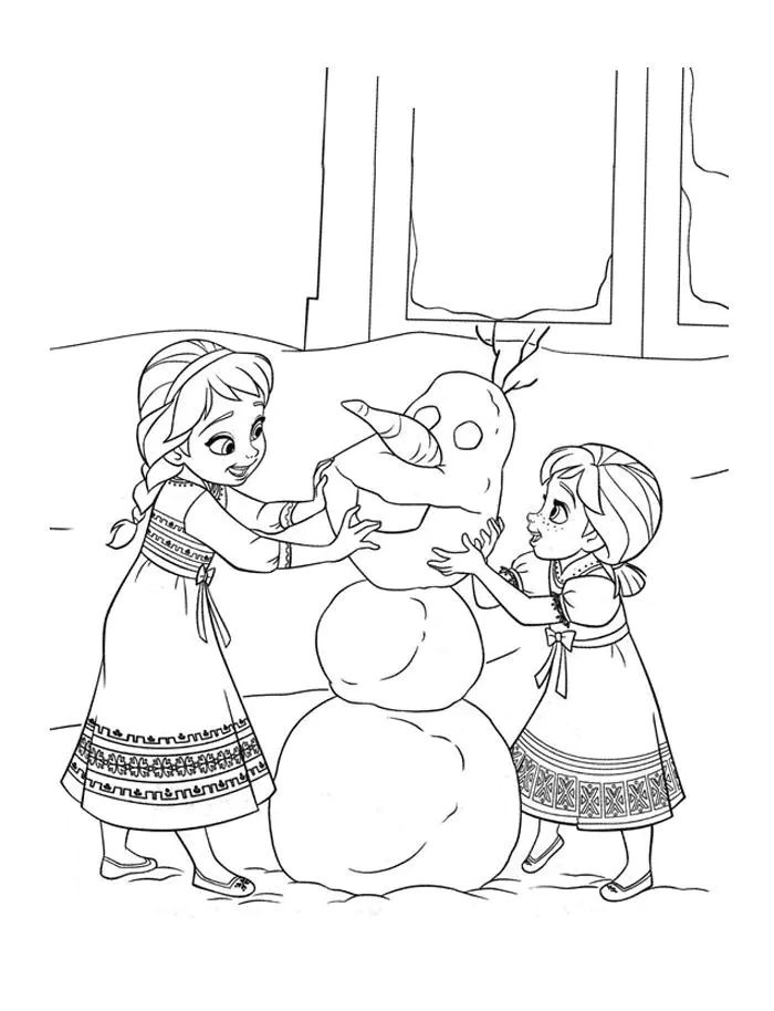 Frozen to color for children