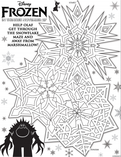 Simple Frozen coloring page to print and color for free : 3 Mandalas