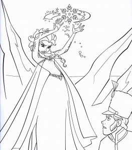 Coloring page frozen for kids