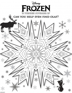 Coloring page frozen free to color for kids