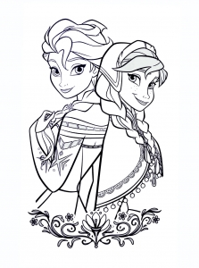 Coloring page frozen free to color for kids