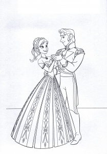 Printable Anna Coloring Page for Kids : Frozen to print