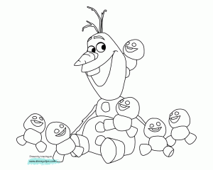 Coloring page frozen free to color for children