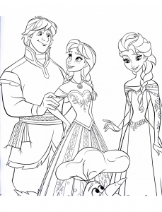 Coloring page frozen for kids