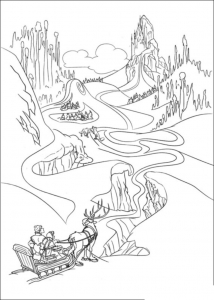 Coloring page frozen to color for children