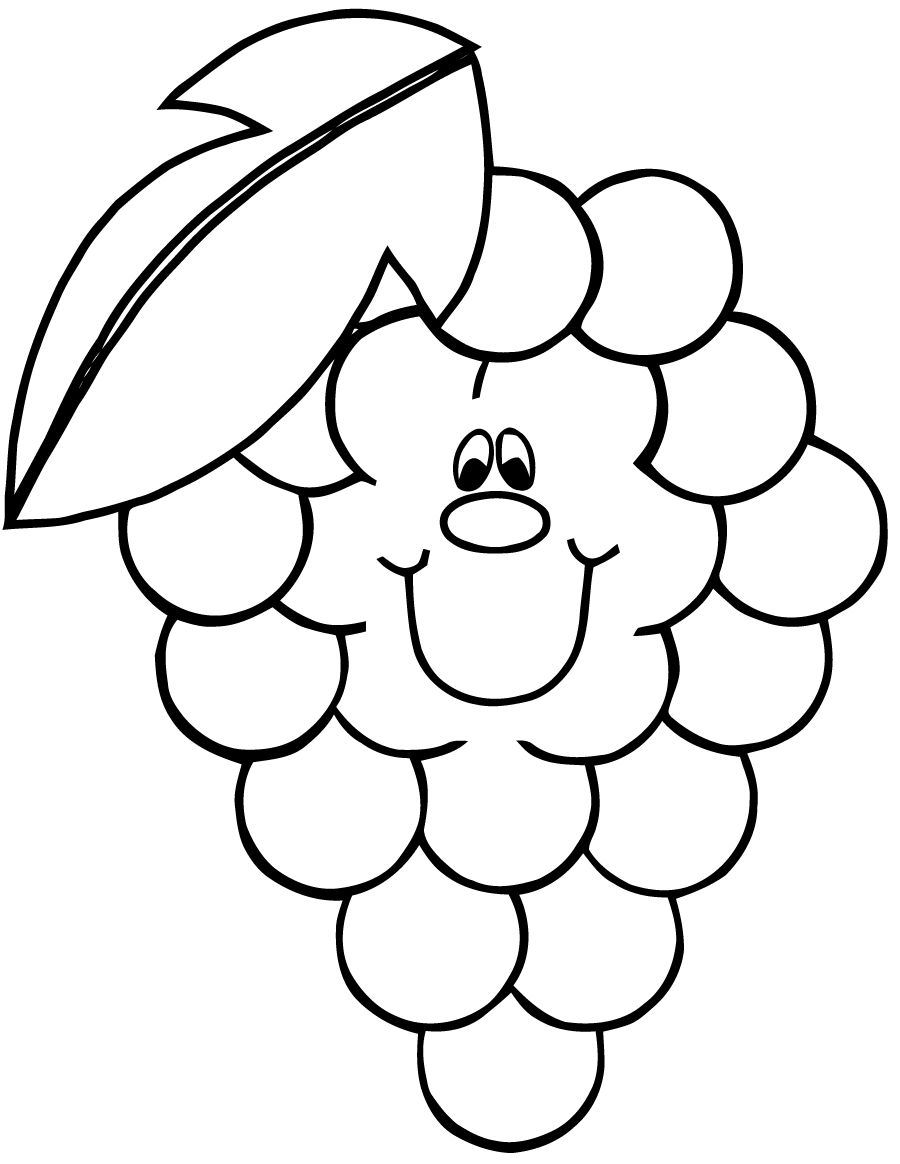 Easy free Fruits And Vegetables coloring page to download