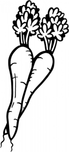 Fruits and vegetables coloring page for kids