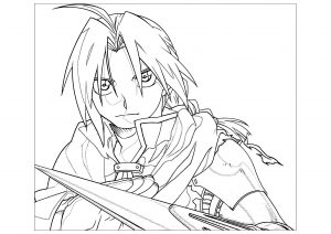 Coloring page full metal alchemist to print