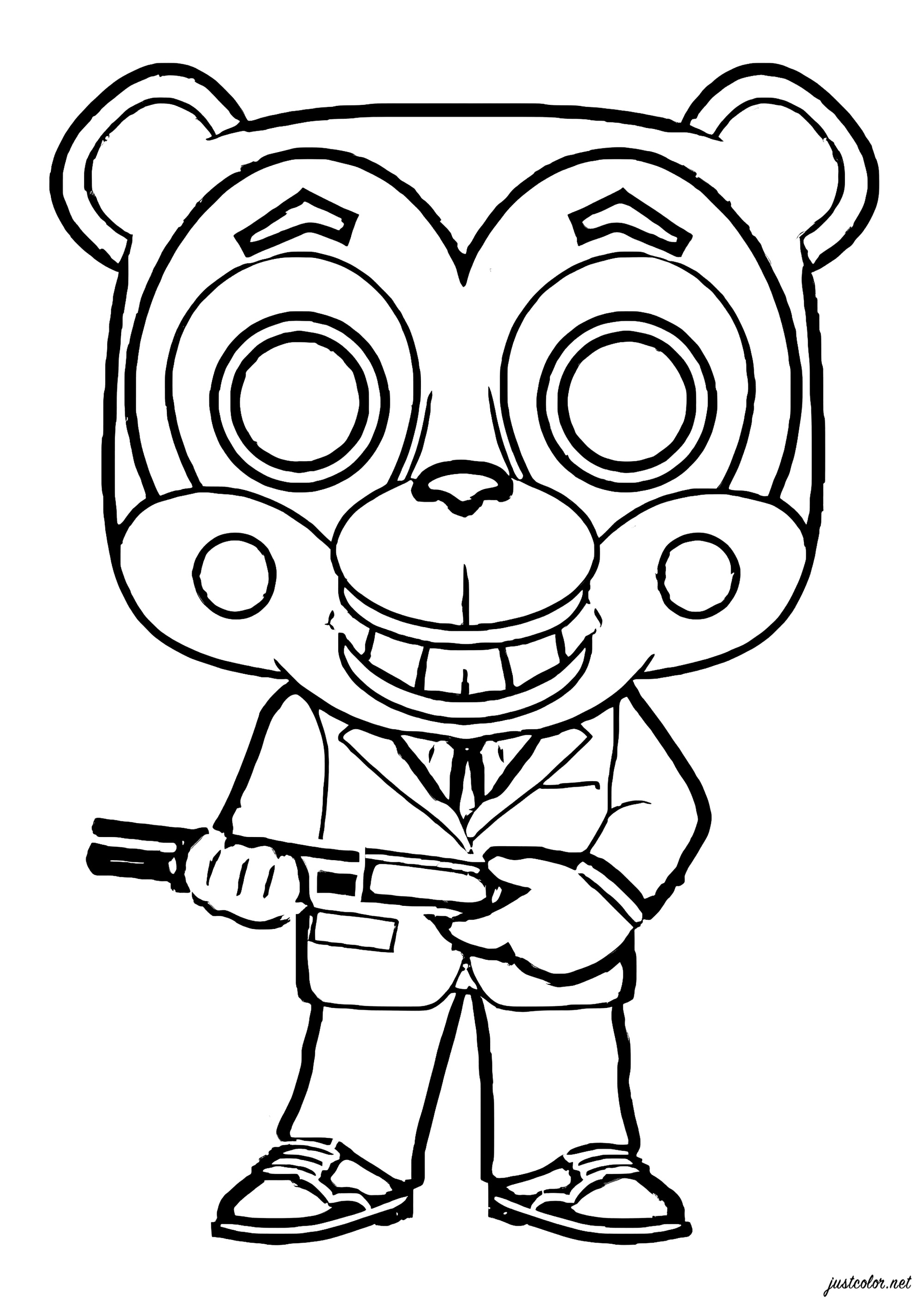 Personnna from Five Nights at Freddy's (Printable Funko Pop Coloring Page for Kids)