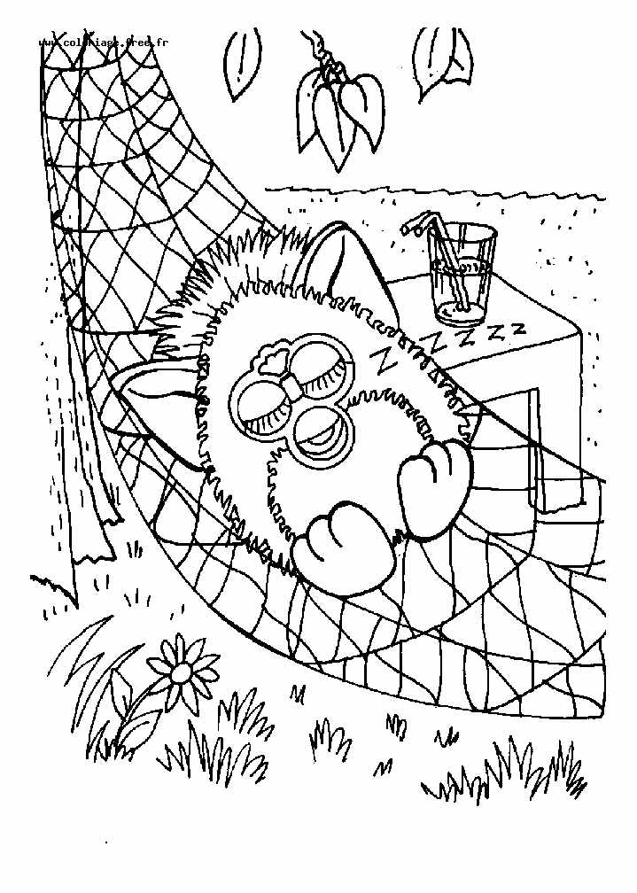 furby and frogs coloring page