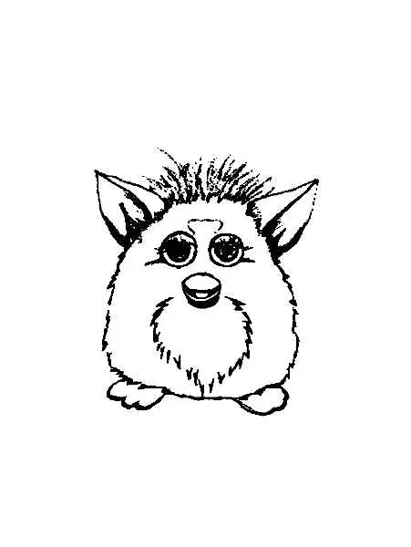 Furby coloring page for kids
