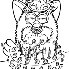 Printable Furby coloring sheets for Kids