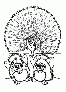 Coloring page furby to download for free