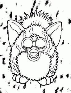 Coloring page furby free to color for kids