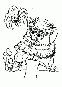 Coloring page furby to color for children
