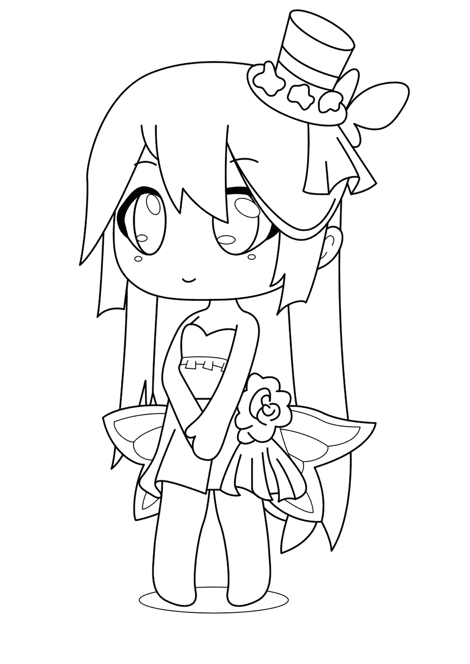Sparky (Printable Gacha Life Coloring Page for Kids)