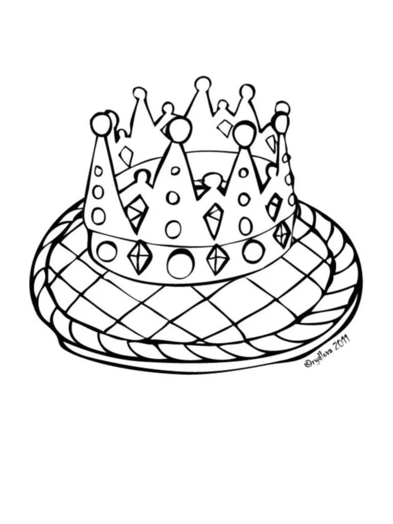 Coloring of Galette des rois to download for free