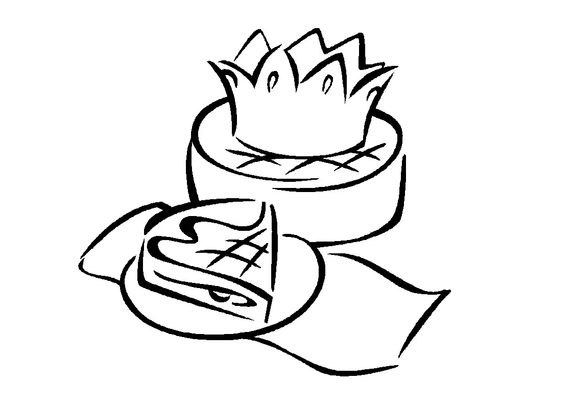 Image of Galette des rois to download and color