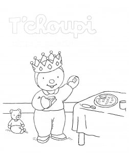 Galette des rois coloring pages to print for kids