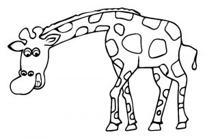 Coloring page giraffes to download