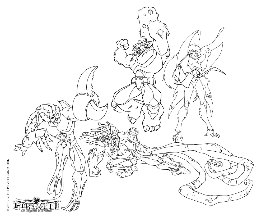 Printable Gormiti coloring pages for kids