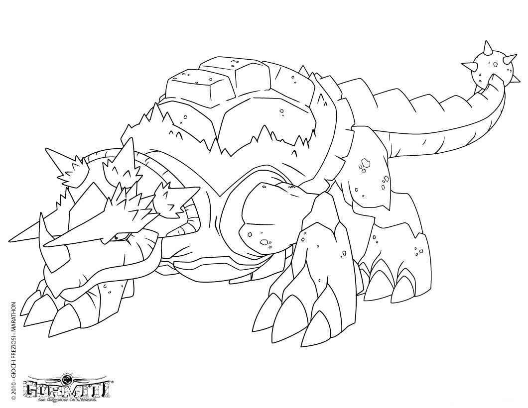 Simple free Gormiti coloring page to print and color