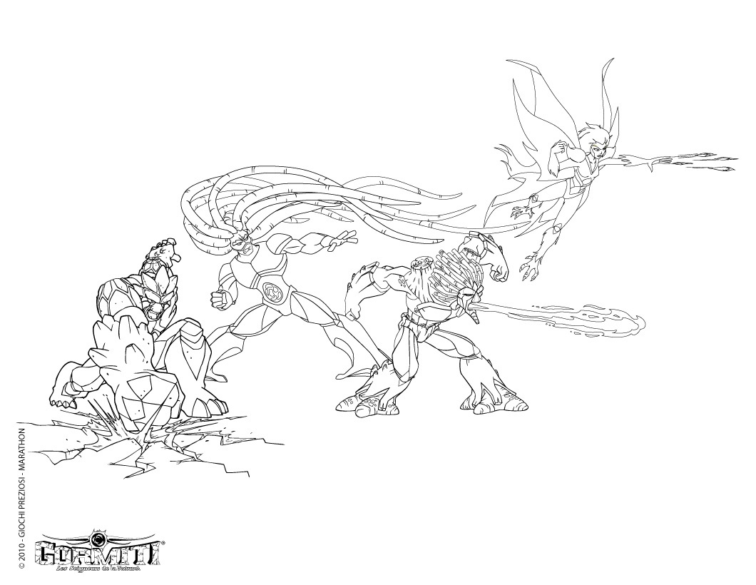 Free Gormiti coloring page to print and color, for kids