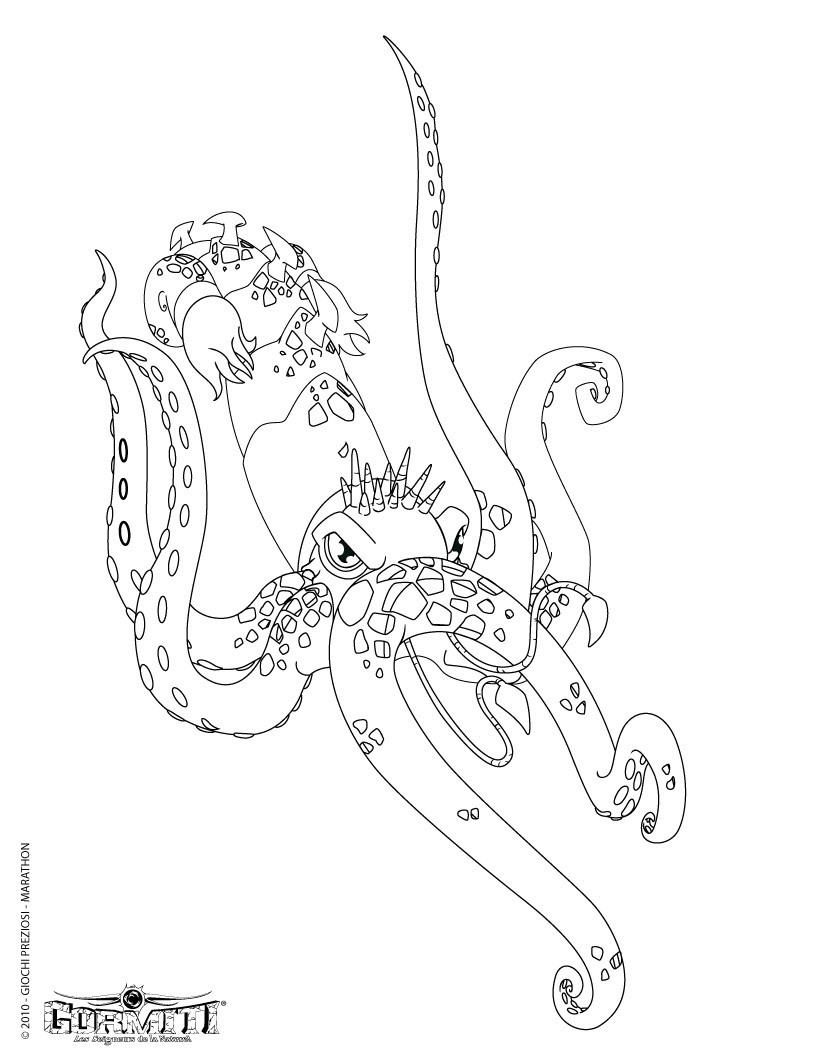 Simple Gormiti coloring page for kids