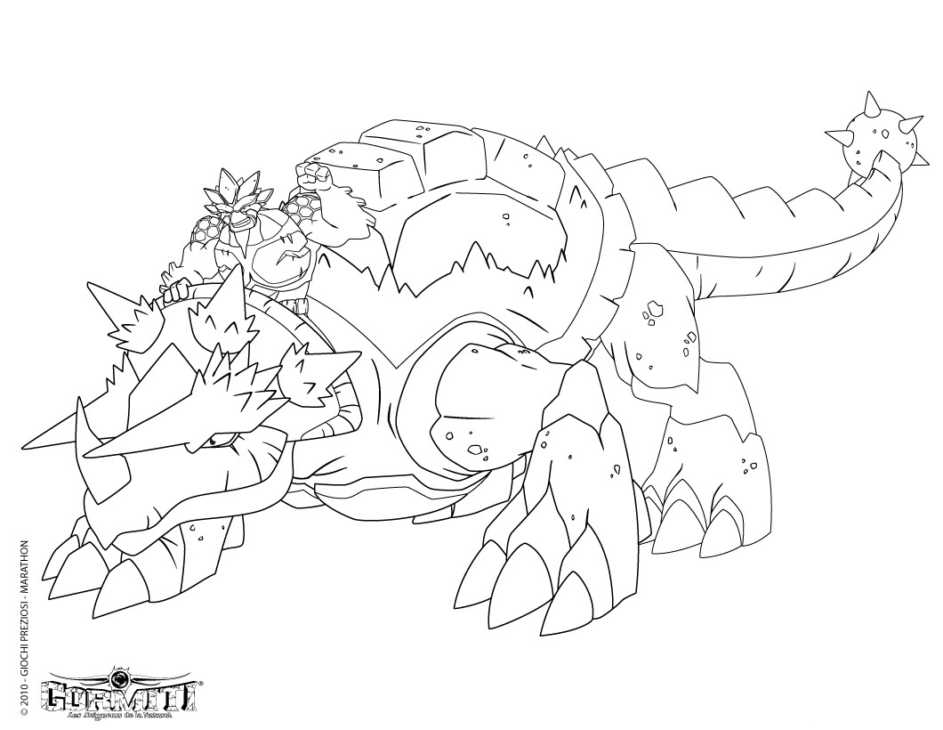Funny free Gormiti coloring page to print and color