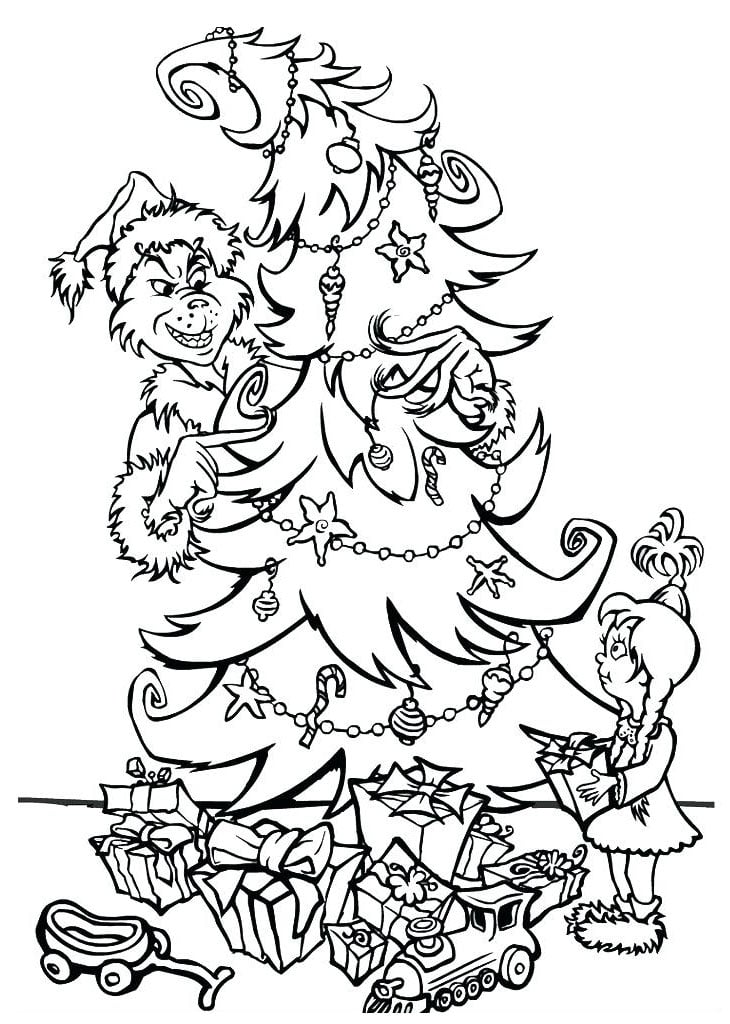 Beautiful The Grinch coloring page