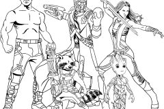 Printable Guardians of the Galaxy coloring sheets for Kids
