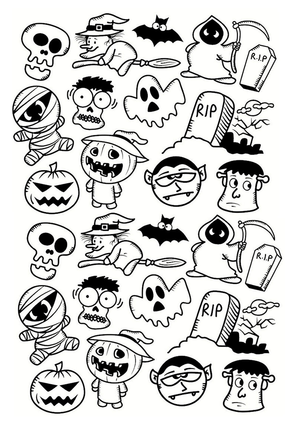 Halloween coloring page to download for free