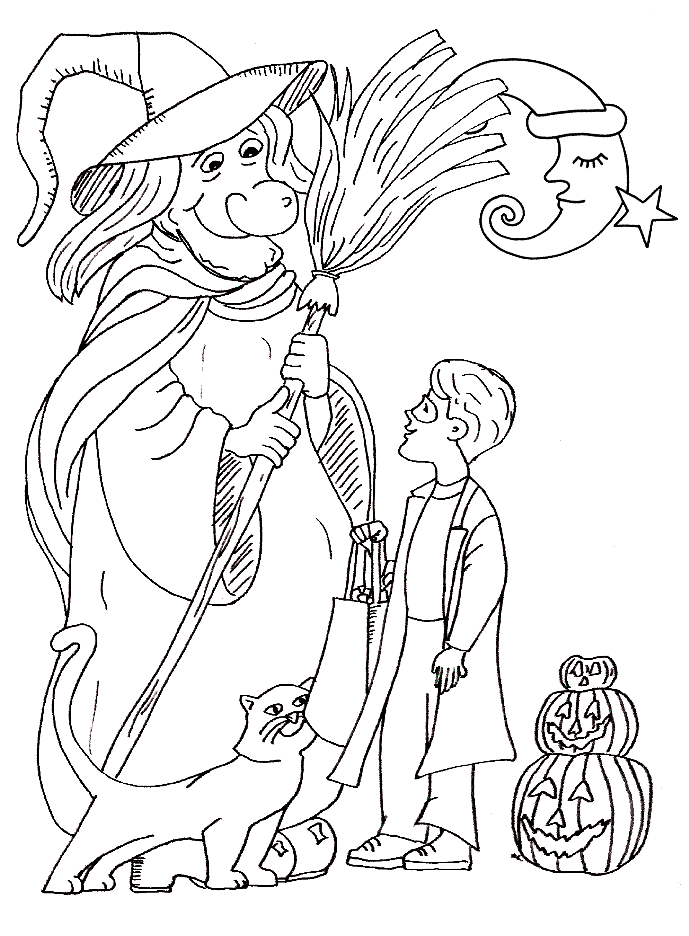 This witch gives candy to children!