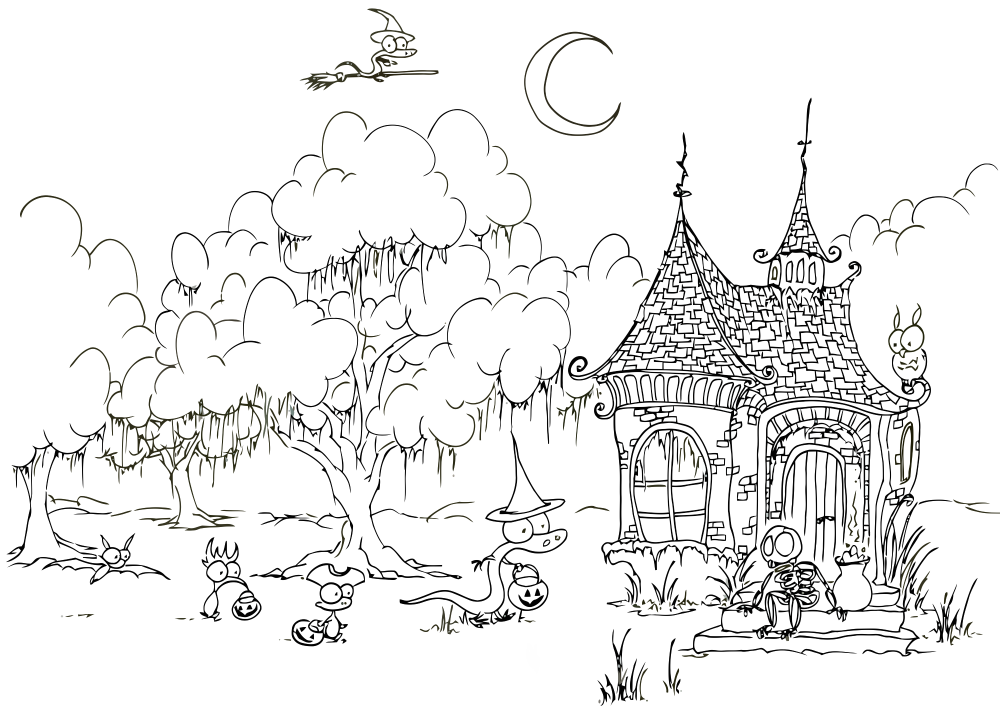 Halloween coloring page to print