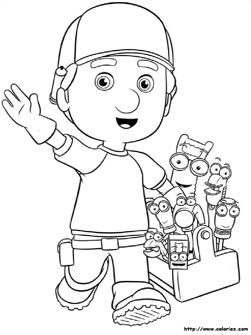 free printable handy manny coloring pages