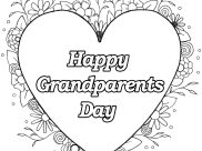 Printable Happy Grandparents day coloring sheets for Kids