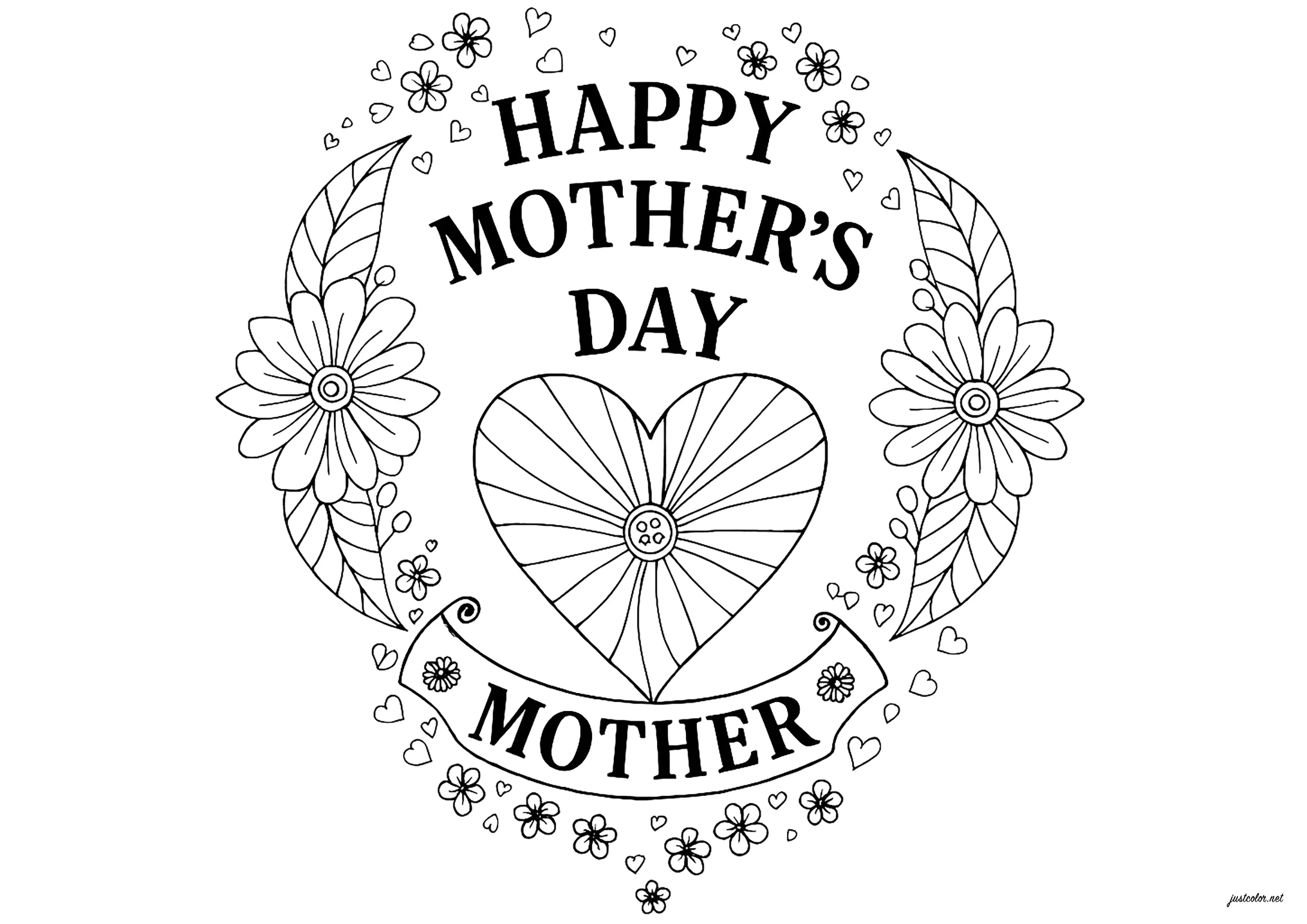 Fun Mother's Day coloring pages for kids (Mother’s day)