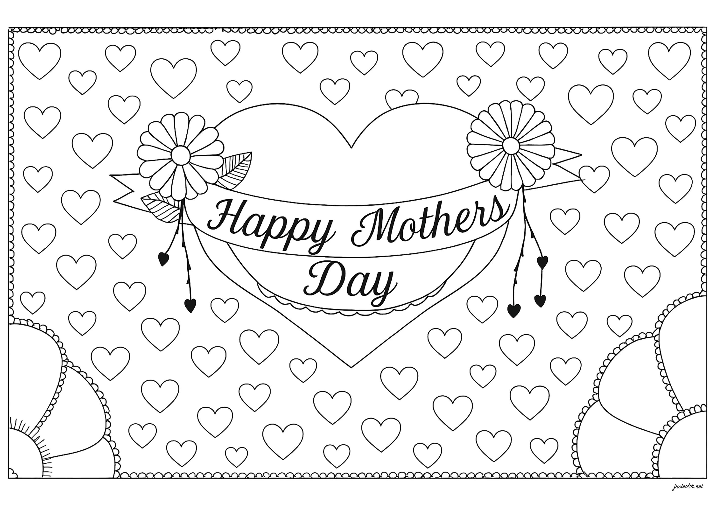 Fun Mother's Day coloring page for kids (Mother’s day)