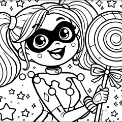 Printable Harley Quinn coloring sheets for Kids