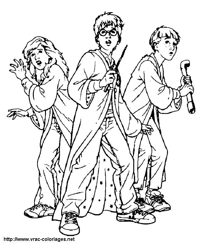 Harry potter free to color for kids - Harry Potter Kids Coloring Pages