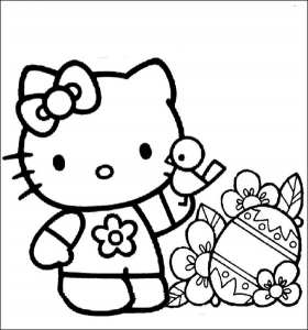 Coloring page hello kitty to print for free