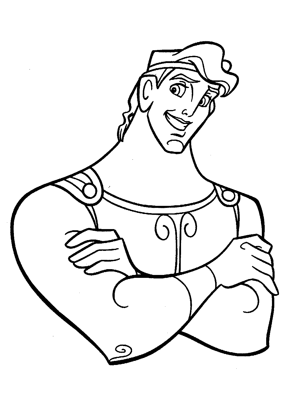 Hercules crossed arms to color