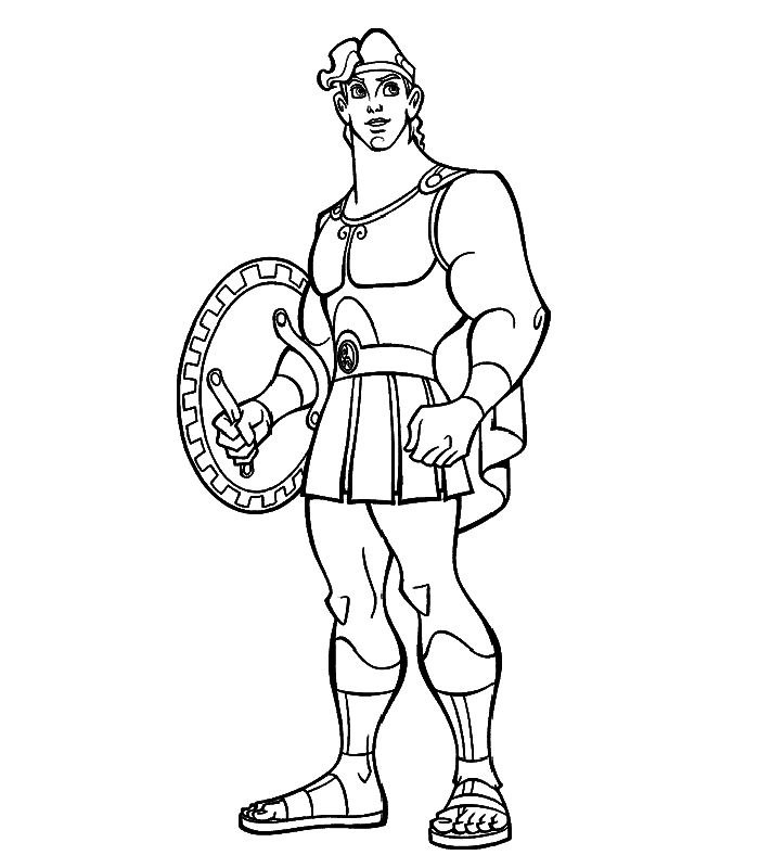 Free coloring pages of Hercules from Disney