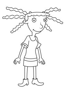 Printable Hey Arnold Coloring Page for Kids : Nadine