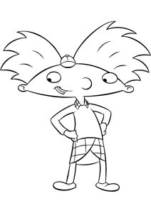 Printable Coloring Page for Kids : Arnold from Hey Arnold