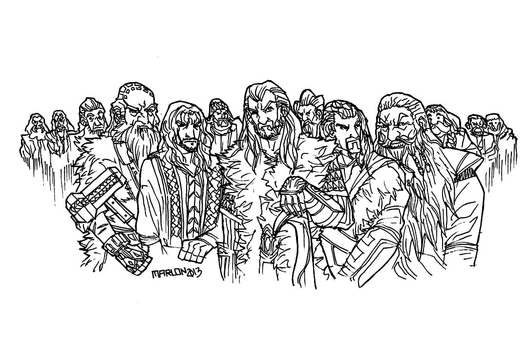 The dwarves in The Hobbit movie