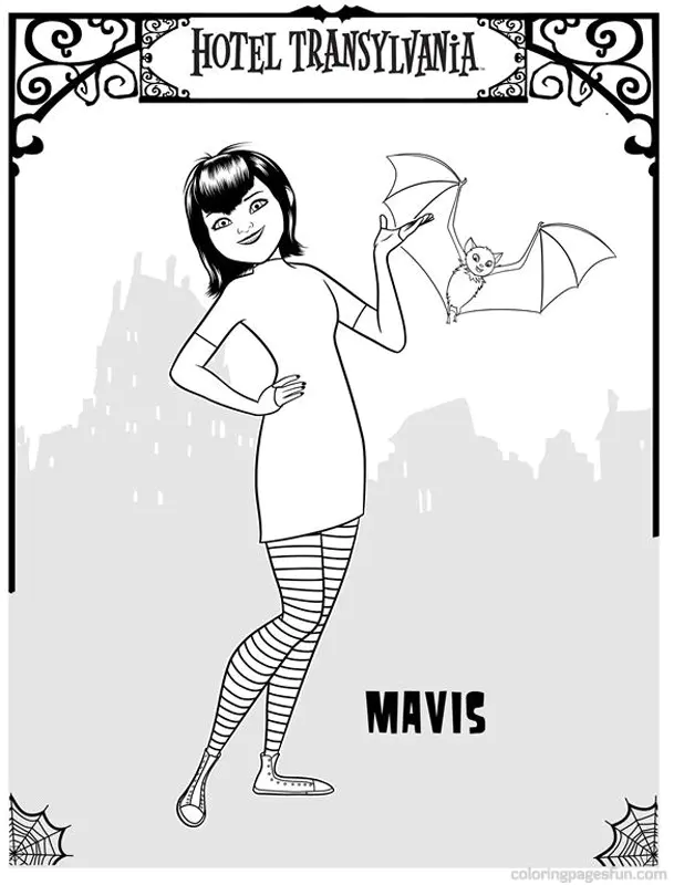 Free Hotel Transylvania drawing to download and color