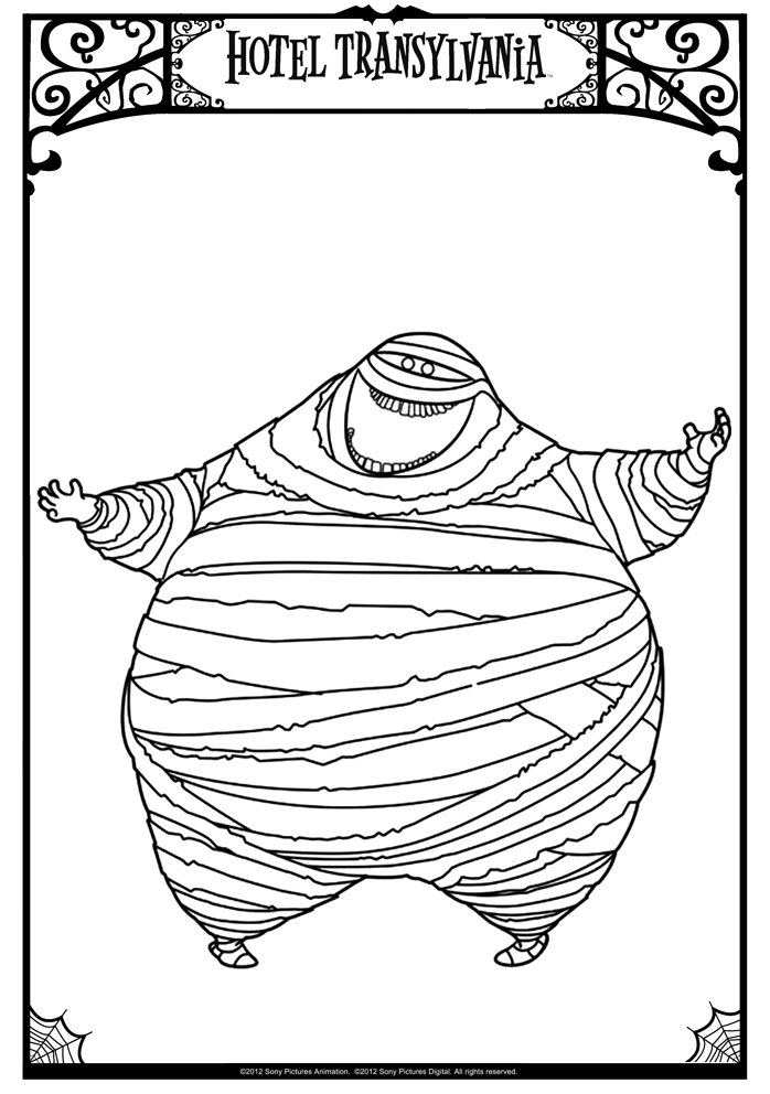 Nice simple Hotel Transylvania coloring pages for kids