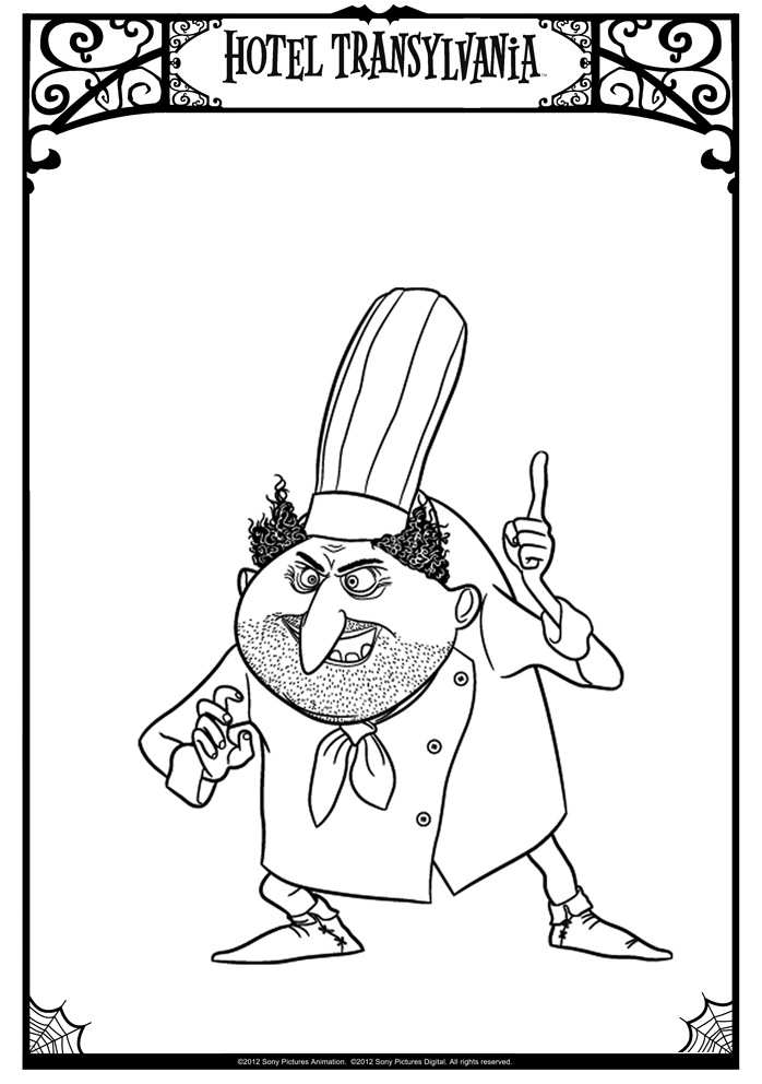 Hotel Transylvania coloring pages to download for free - Hotel