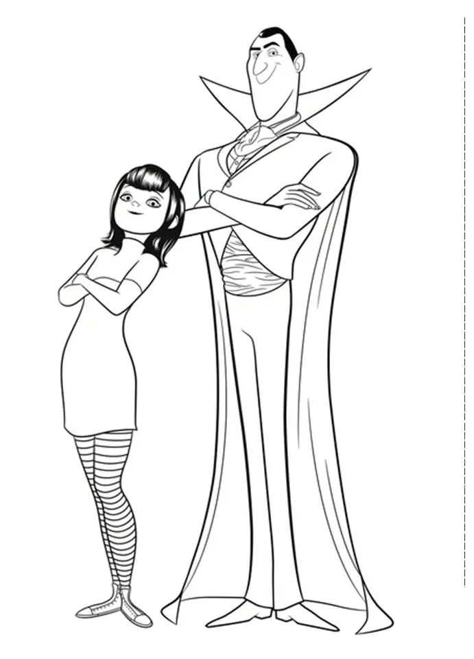 Hotel Transylvania coloring page for children